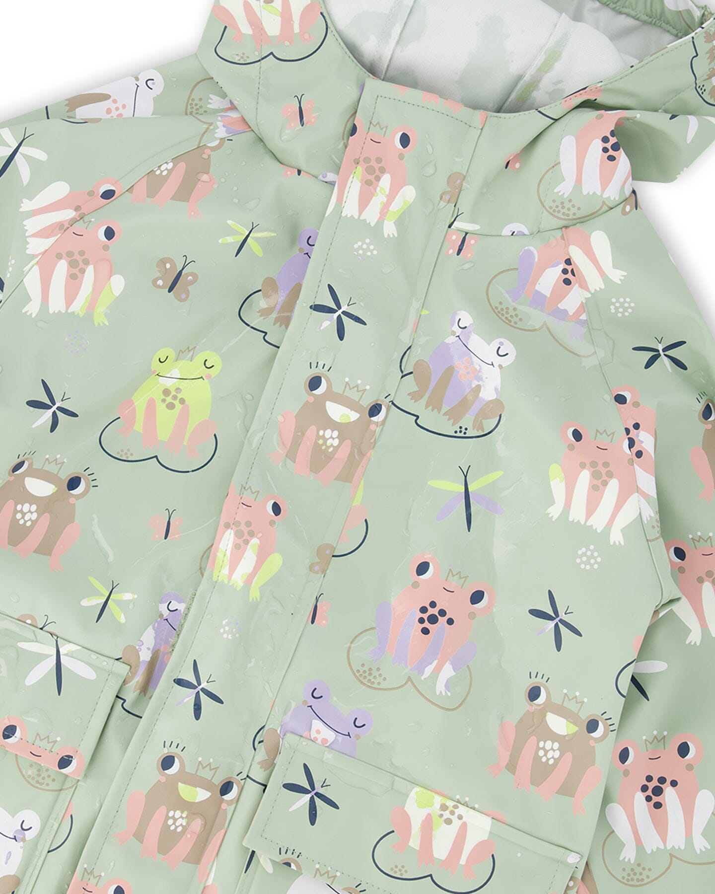 Green raincoat with color-changing frogs - Image 5