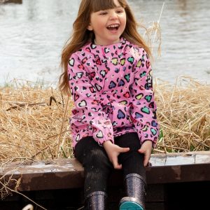 Alternative view of Pink raincoat with color-changing hearts