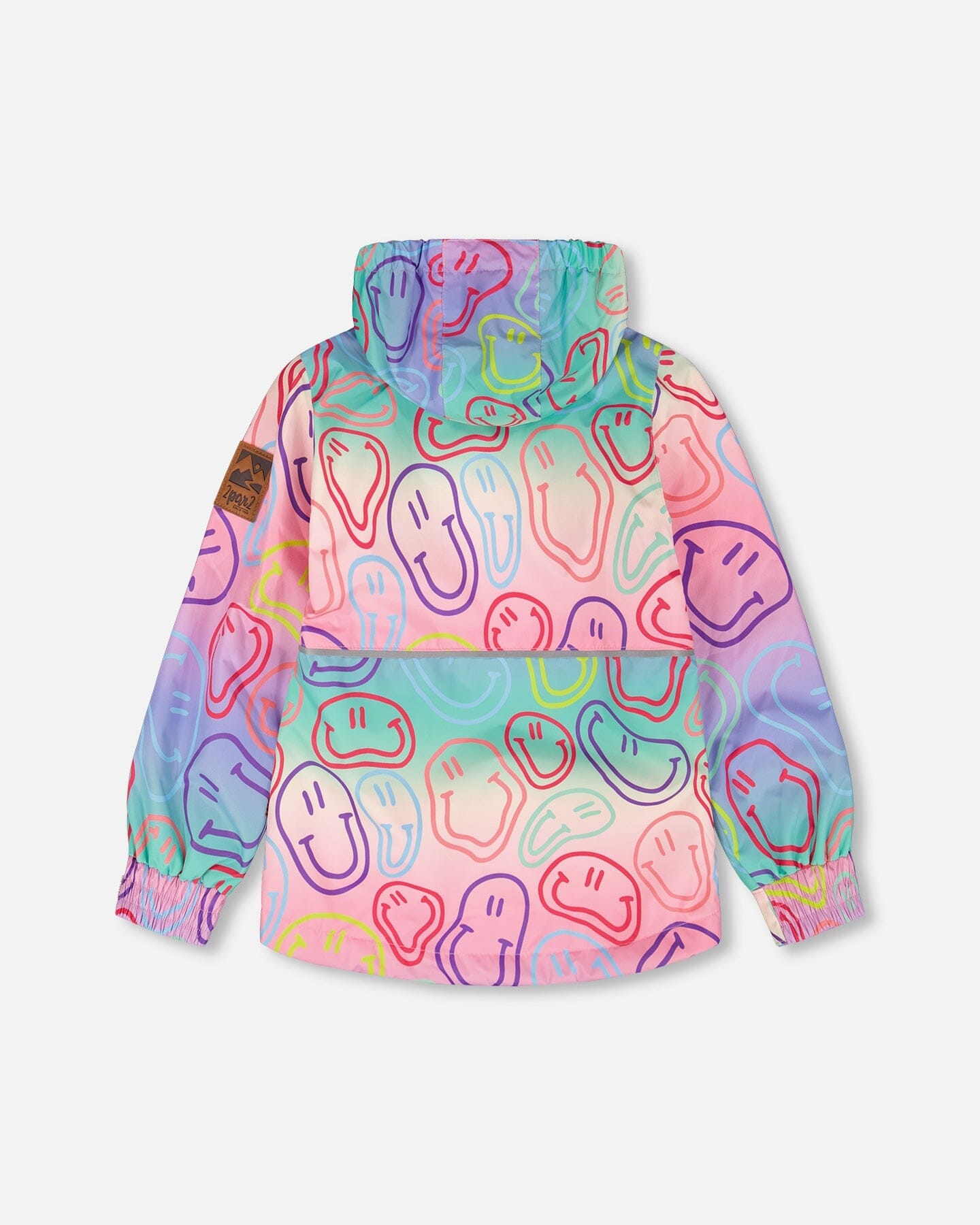 Insulated Two-Piece Mid-Season Outerwear Set Multicolored Printed Smileys - Image 2