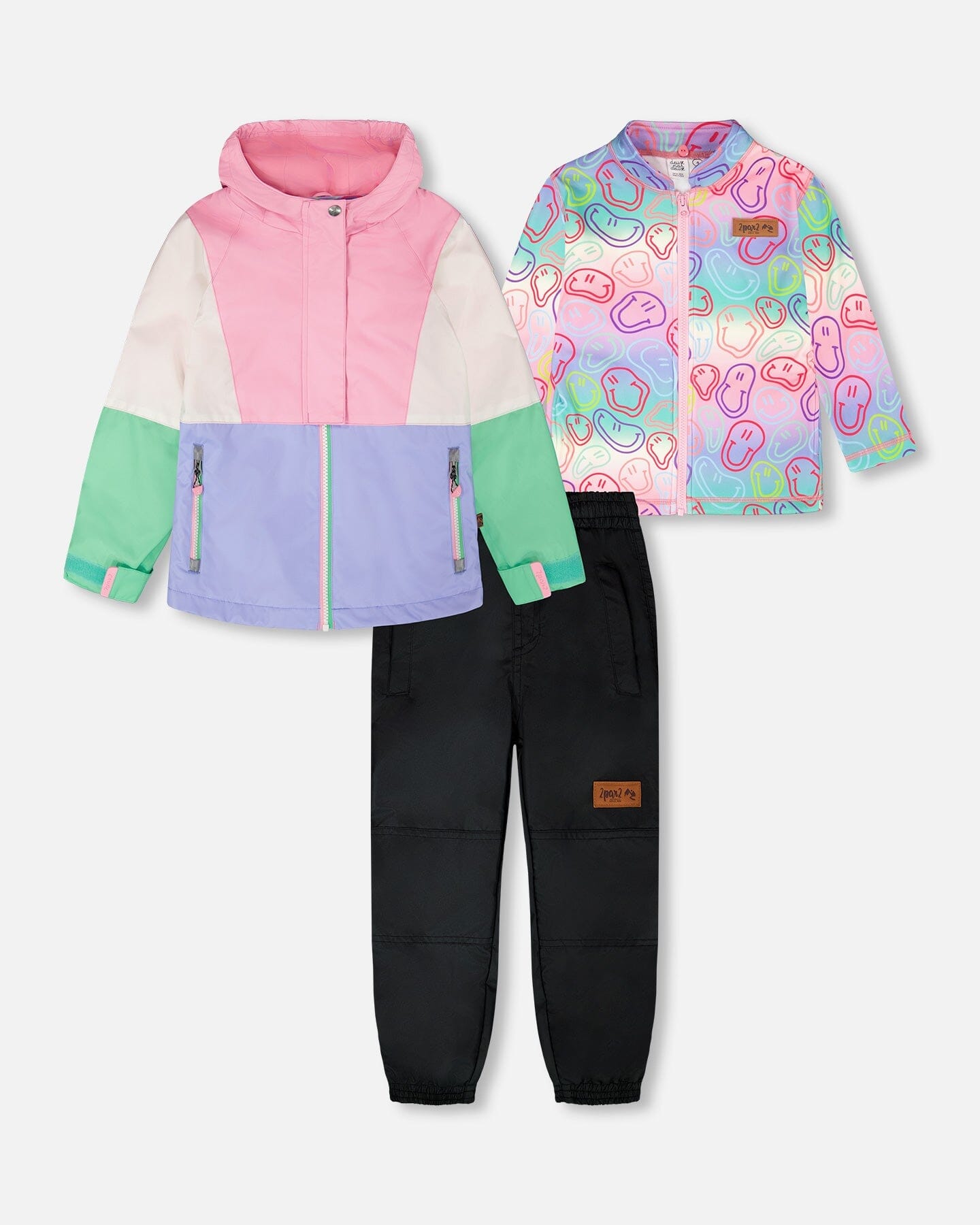3-In-1 Two-Piece Mid-Season Outerwear Set Pink Colorblock - Image 8