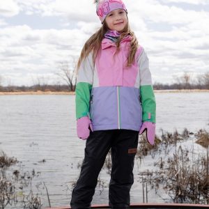 Alternative view of 3-In-1 Two-Piece Mid-Season Outerwear Set Pink Colorblock