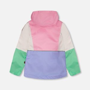 3-In-1 Two-Piece Mid-Season Outerwear Set Pink Colorblock - Image 3