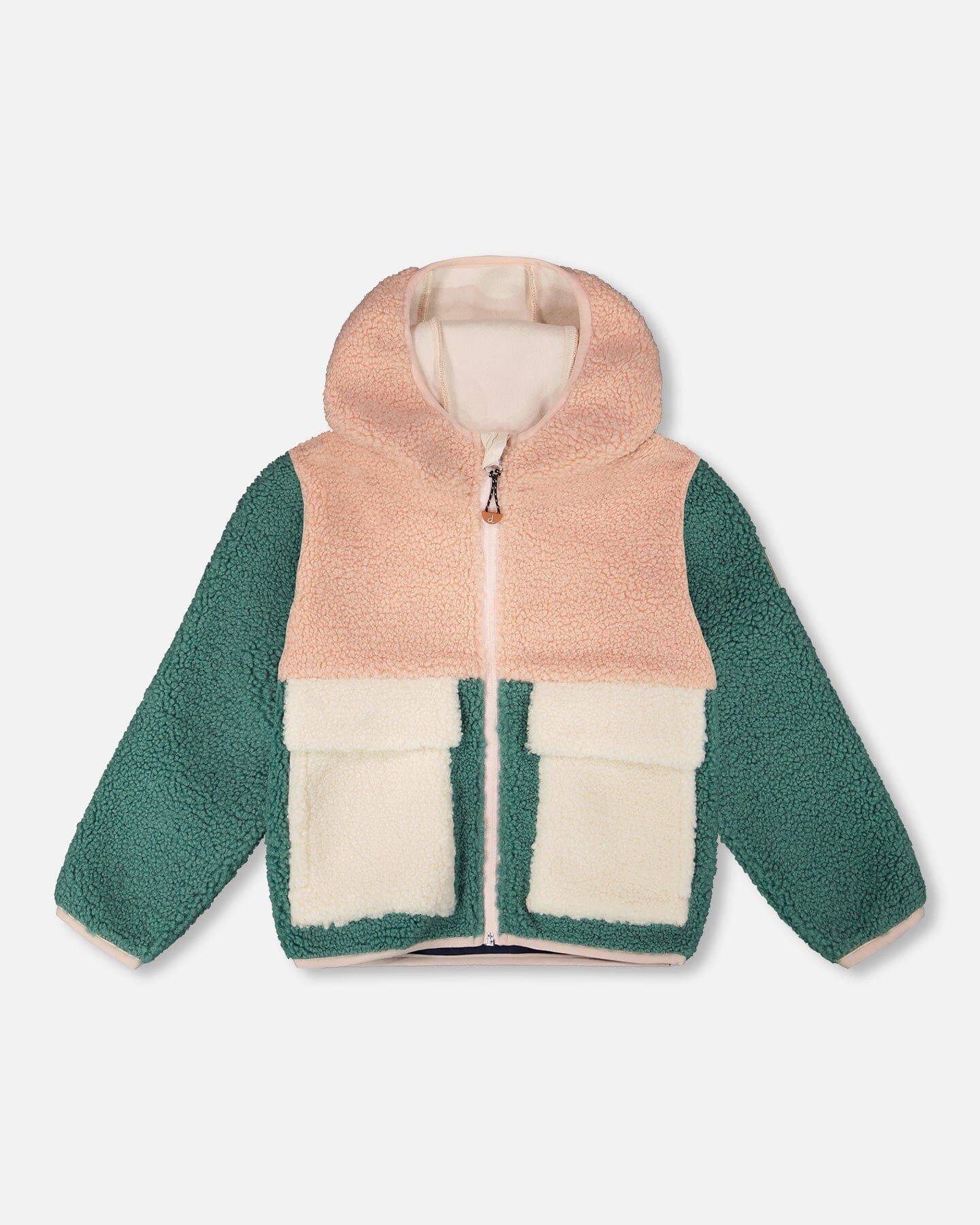 Sherpa Jacket Light Pink Colorblock - Image 6