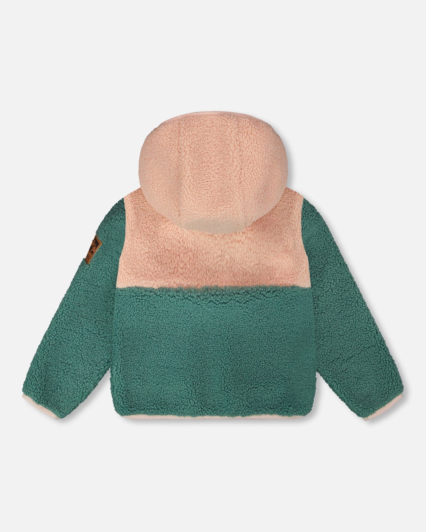 Sherpa Jacket Light Pink Colorblock - Image 3