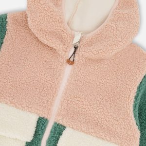 Sherpa Jacket Light Pink Colorblock - Image 4