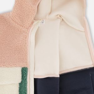 Sherpa Jacket Light Pink Colorblock - Image 5