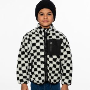 Sherpa Jacket Black Checkerboard - Image 2