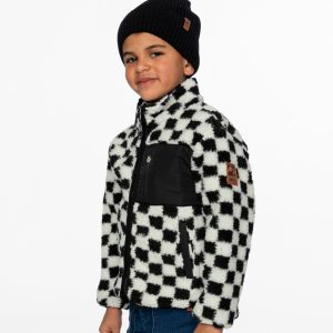 Sherpa Jacket Black Checkerboard - Image 4