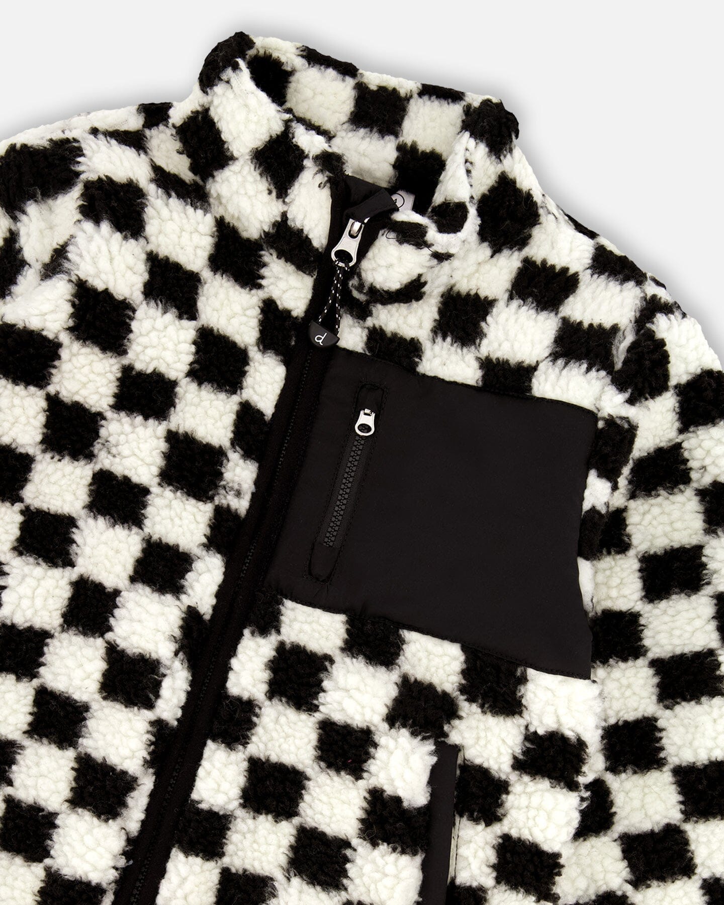 Sherpa Jacket Black Checkerboard - Image 5
