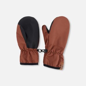 Mid-Season Mittens In Recycled Polyester Brown
