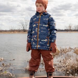 Mid-Season Mittens In Recycled Polyester Brown - Image 2