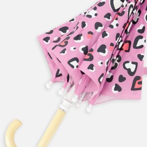 Color-Changing Umbrella Pink Hearts Print - Image 5