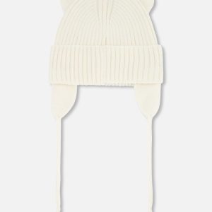 Baby Knit Hat Off White - Image 3