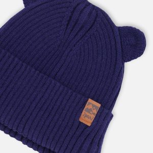 Baby Knit Hat Navy Blue - Image 4