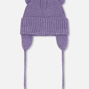 Baby Knit Hat Lavender - Image 6