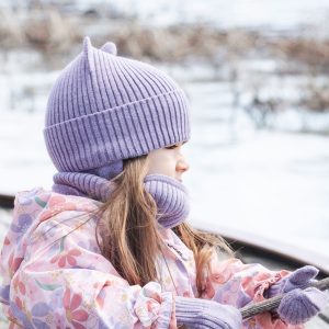 Alternative view of Baby Knit Hat Lavender