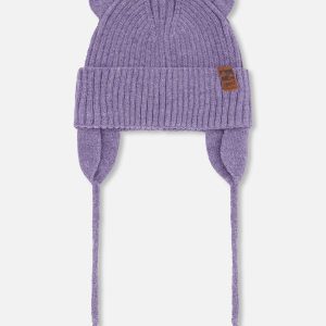 Baby Knit Hat Lavender - Image 4