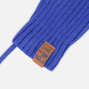 Baby Knit Mittens With Cord Royal Blue - Image 4