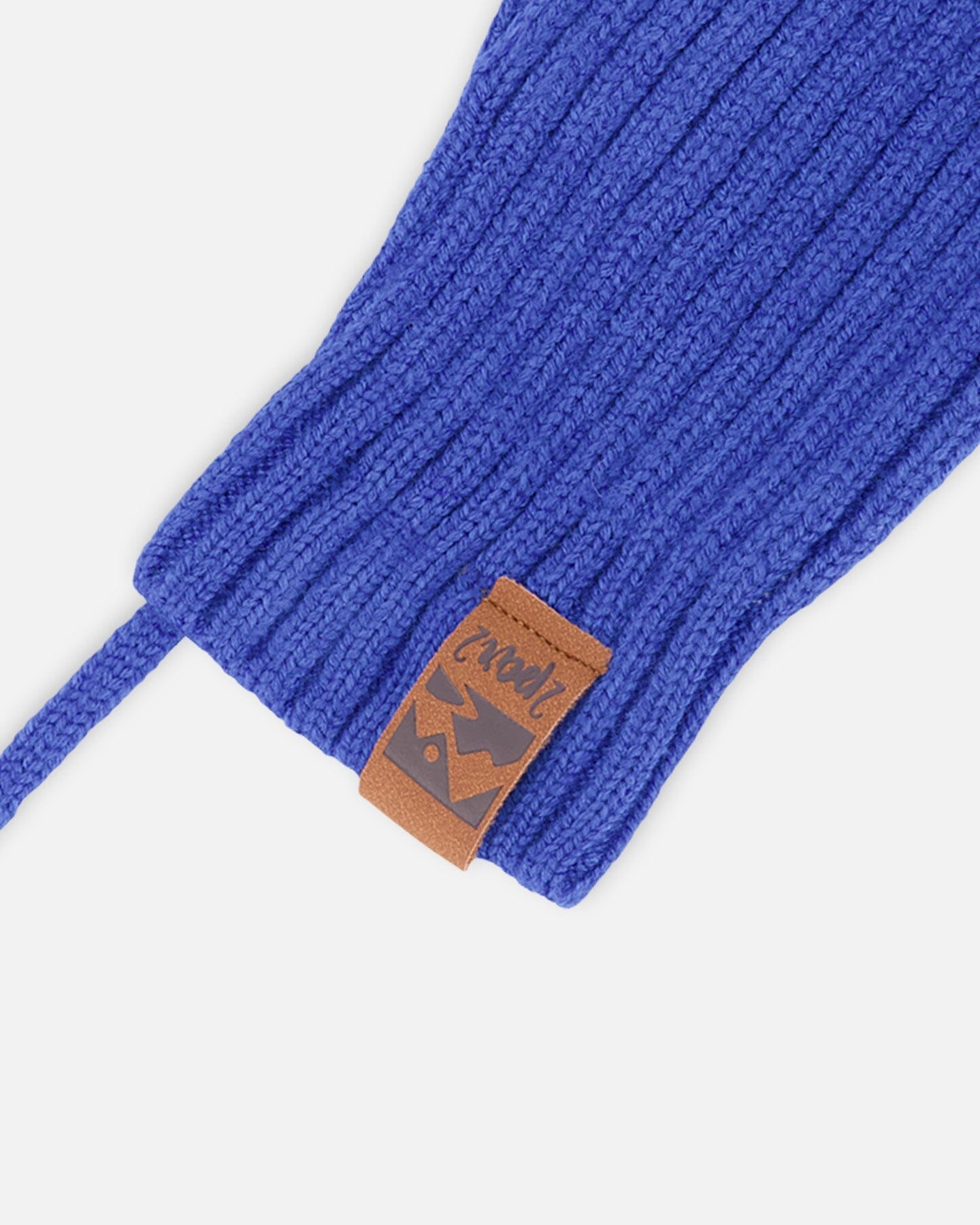 Baby Knit Mittens With Cord Royal Blue - Image 4