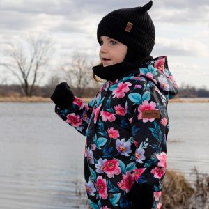 Alternative view of Baby Knit Mittens With Cord Black