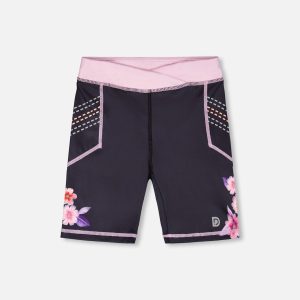 Athletic Biker Shorts In Recycled Polyester Black - Image 4