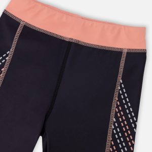 Athletic Leggings In Recycled Polyester Black - Image 3