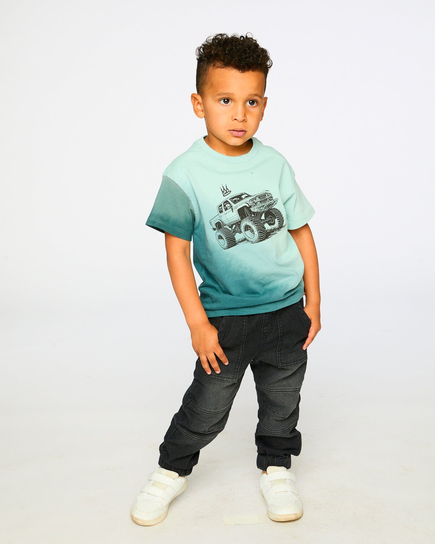 Stretch French Terry Denim Jogger Grey - Image 2