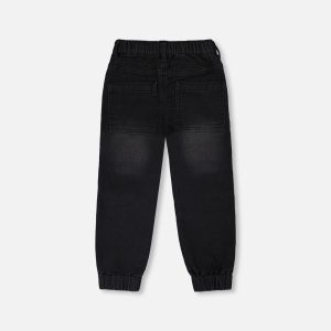 Stretch French Terry Denim Jogger Grey - Image 3