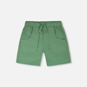 Parachute Shorts With Patch Pockets Green