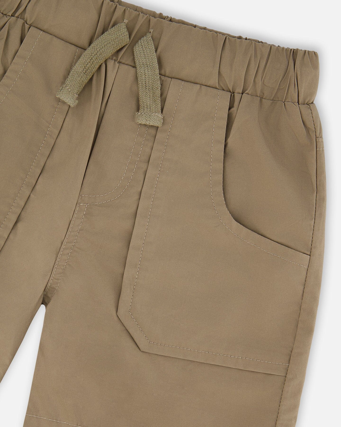 Parachute Shorts With Patch Pockets Beige - Image 5