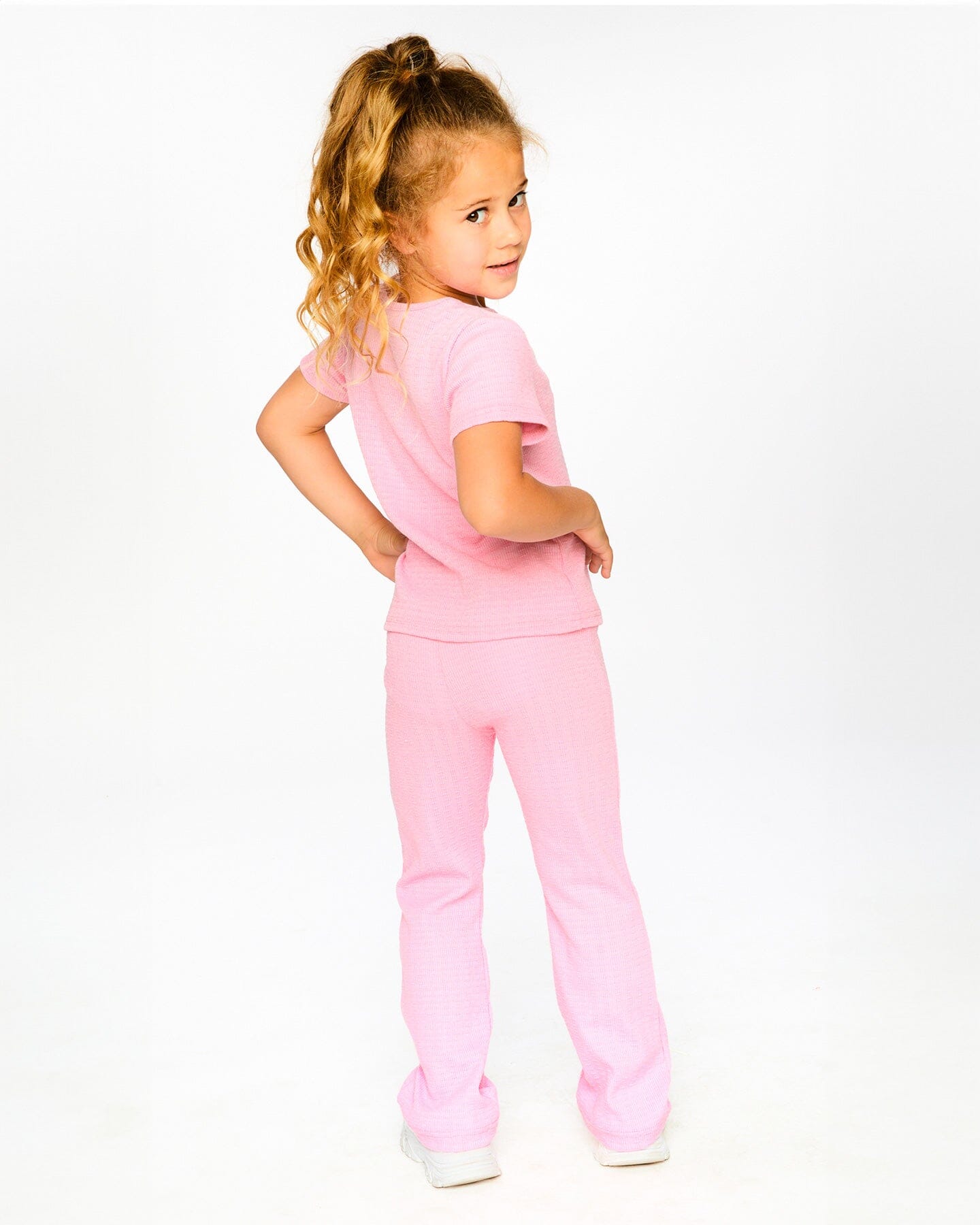 Crinkle Jersey Leggings Pink - Image 2