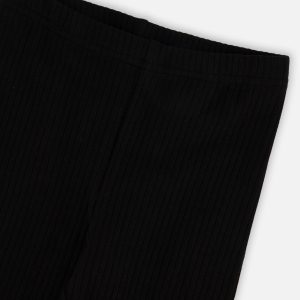 Rib Capri Leggings Black - Image 3