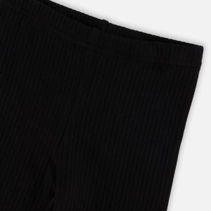 Rib Biker Leggings Black - Image 3