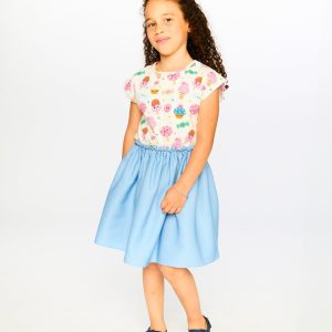 Alternative view of Bi-Material Dress White Candy Print
