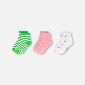 Alternative view of Socks (3 Pairs) Striped Green