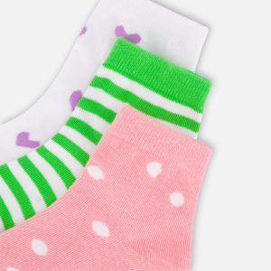 Socks (3 Pairs) Striped Green - Image 3