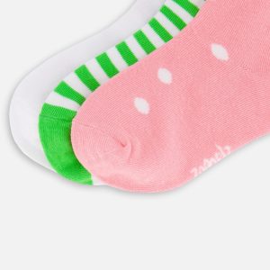 Socks (3 Pairs) Striped Green - Image 4