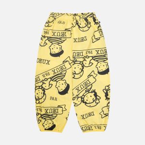 40Th Anniversary Adult Printed Poplin Pant Honey Yellow - Image 4