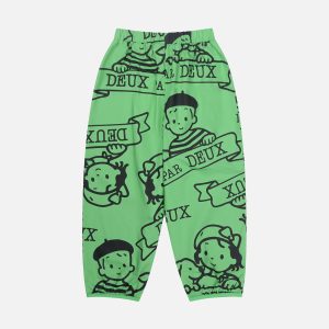 40Th Anniversary Printed Poplin Pant Green