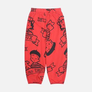 40Th Anniversary Printed Poplin Pant Poppy Red