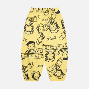 40Th Anniversary Adult Printed Poplin Pant Honey Yellow