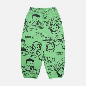 40th Anniversary Adult Printed Poplin Pant Green