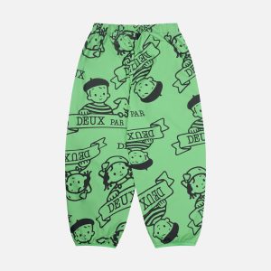 40th Anniversary Adult Printed Poplin Pant Green - Image 3
