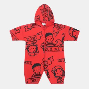 40Th Anniversary Printed Jersey One-Piece Poppy Red