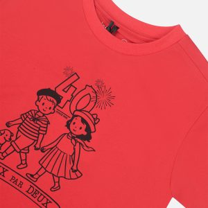 40Th Anniversary Graphic T-Shirt Poppy Red - Image 5
