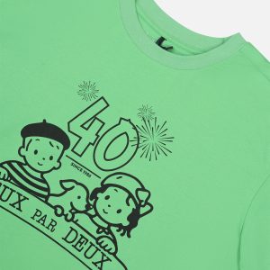 Adult 40th Anniversary Graphic Boxy T-Shirt Green - Image 4