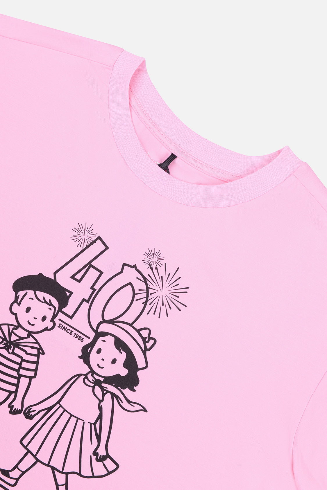 Adult 40Th Anniversary Graphic Boxy T-Shirt Soft Pink - Image 4