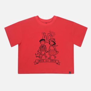Adult 40Th Anniversary Graphic Boxy T-Shirt Poppy Red