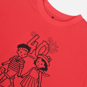 Adult 40Th Anniversary Graphic Boxy T-Shirt Poppy Red - Image 5