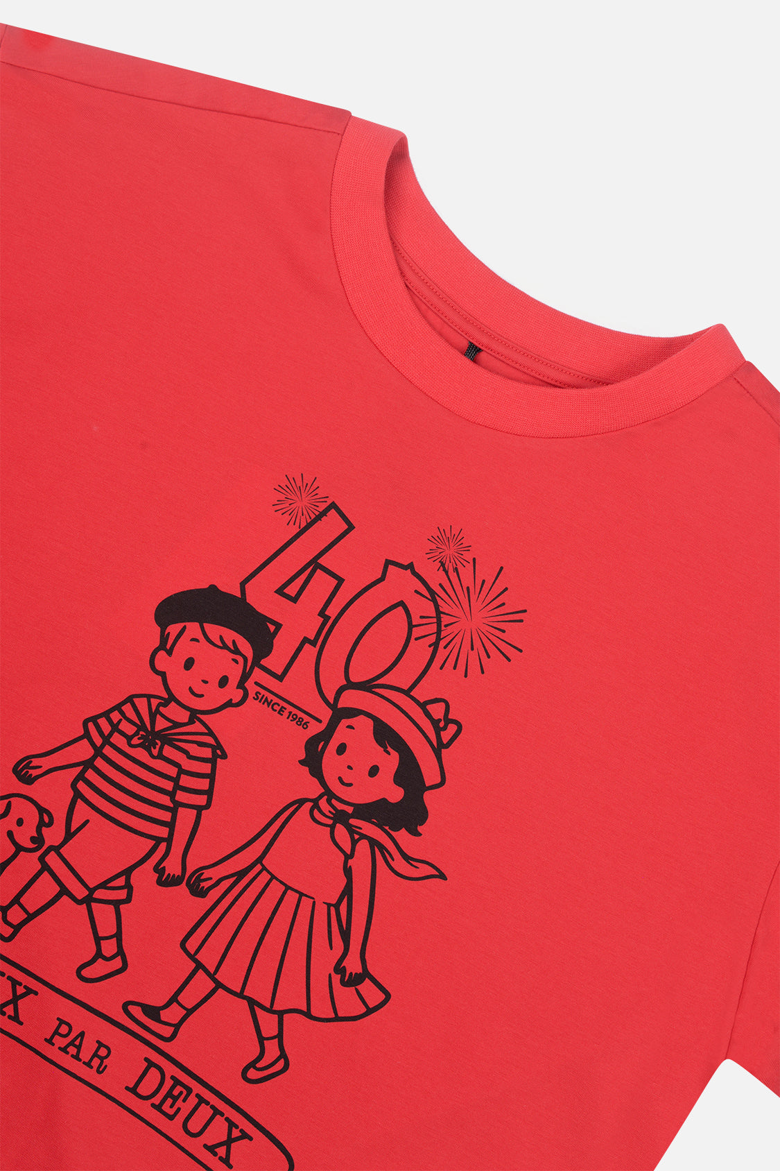 Adult 40Th Anniversary Graphic Boxy T-Shirt Poppy Red - Image 5